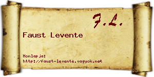 Faust Levente névjegykártya