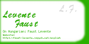 levente faust business card